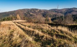 Początek podjazdu z Koszarawy Bystra na Kalików Groń