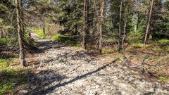 Zjazd z Klimczoka w kierunku Trzech Kopców