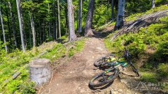 Czerwony szlak pomiędzy Przełęczą Karkoszczonka a Hyrcą