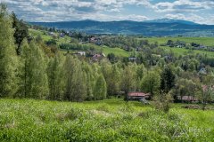 Widok na Okrajnik z końcówki ul. Dworskiej
